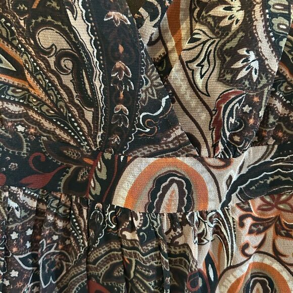 INC International Concepts Women Sequin Pasley Top Brown, Black & Tan - Picture 3 of 10
